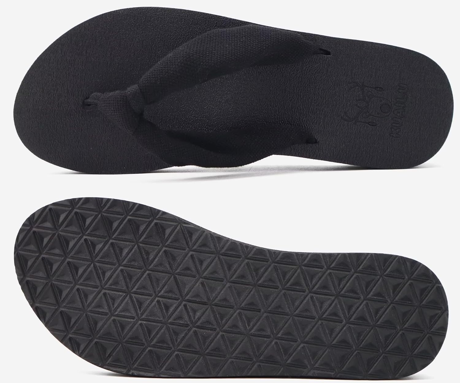 image:imageKuaiLu Flip Flops for Women with Arch Support Summer Beach Thong SandalsAll Black