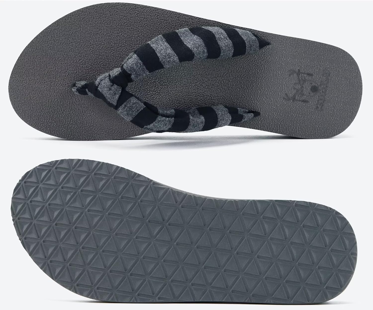 image:imageKuaiLu Flip Flops for Women with Arch Support Summer Beach Thong SandalsGrey Black