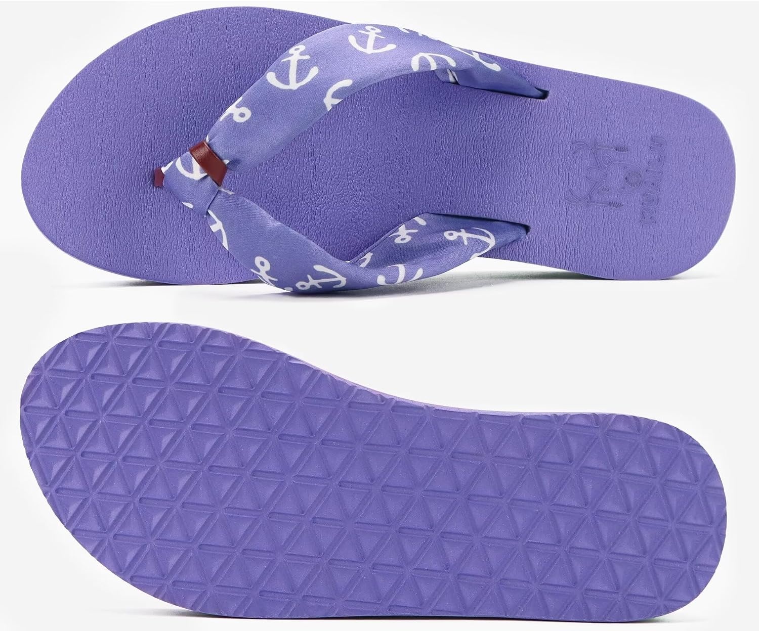 image:imageKuaiLu Flip Flops for Women with Arch Support Summer Beach Thong SandalsPurple