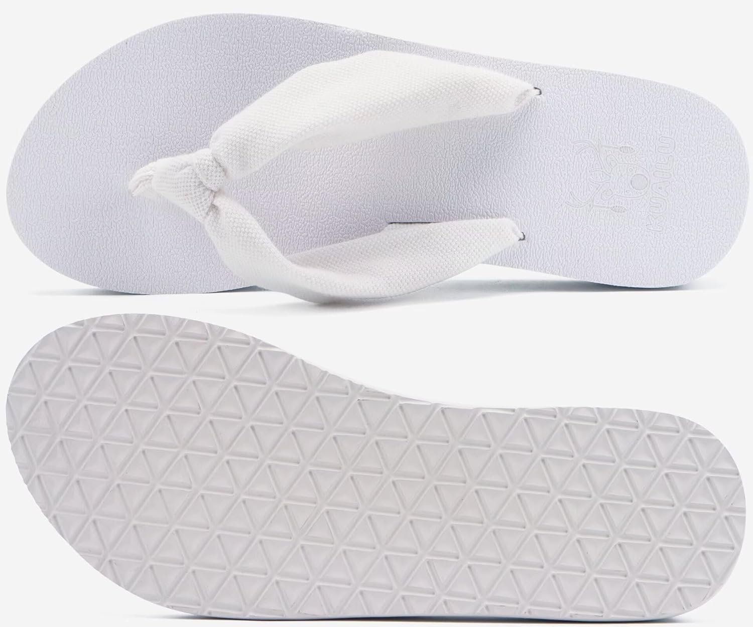 image:imageKuaiLu Flip Flops for Women with Arch Support Summer Beach Thong SandalsWhite
