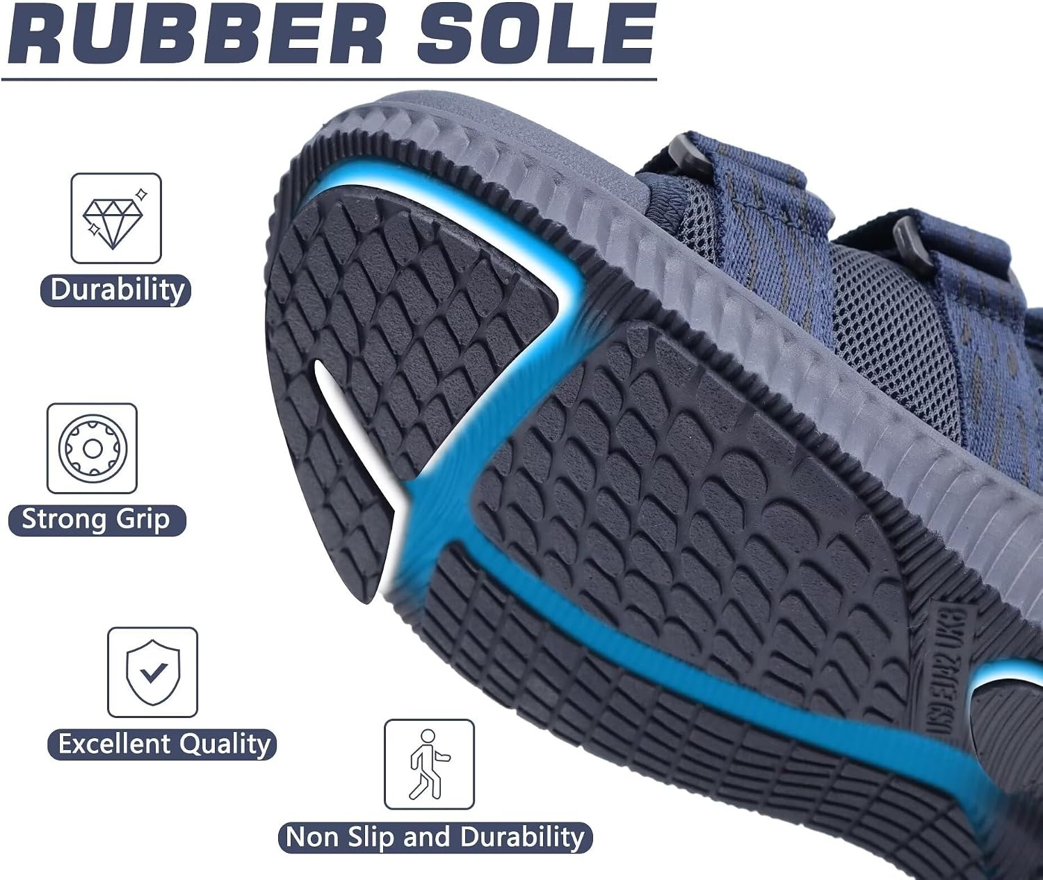 image:imageKuaiLu Mens Arch Support Hiking Sandals Orthopedic Athletic Walking SandlesBlue