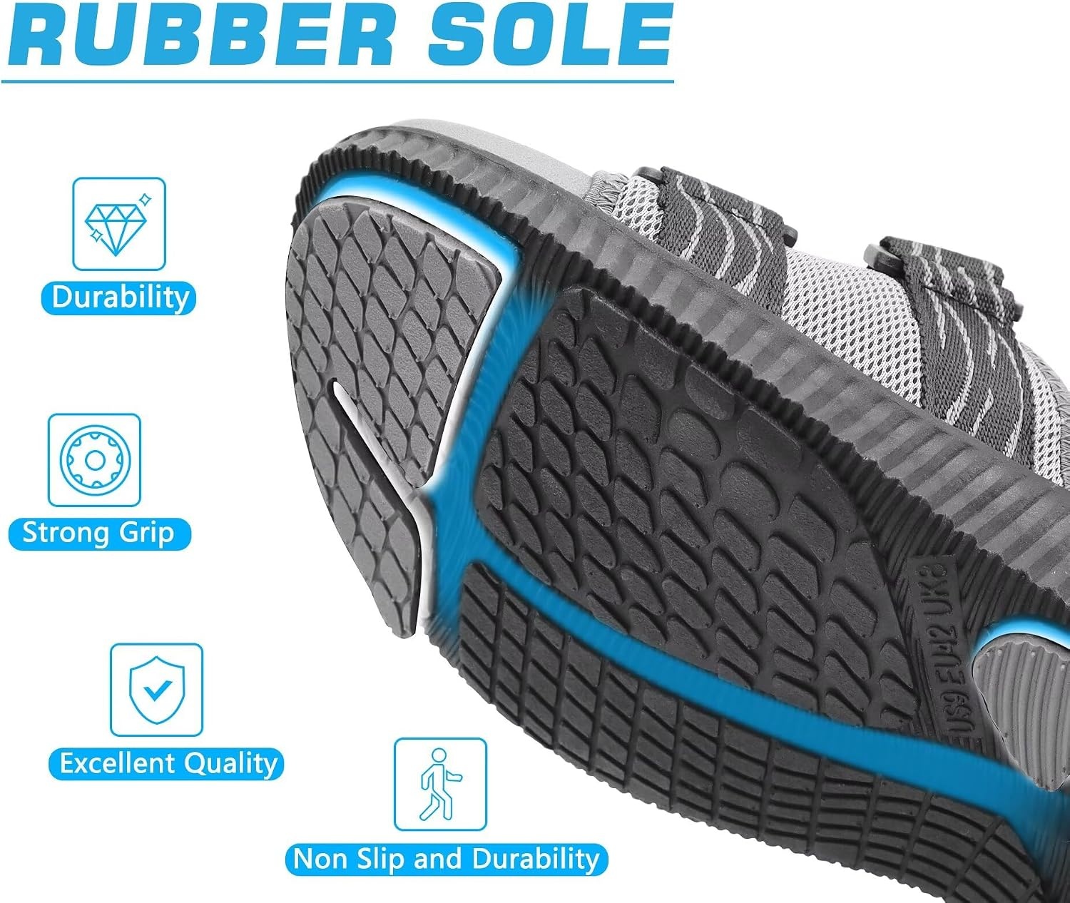 image:imageKuaiLu Mens Arch Support Hiking Sandals Orthopedic Athletic Walking SandlesGrey Black