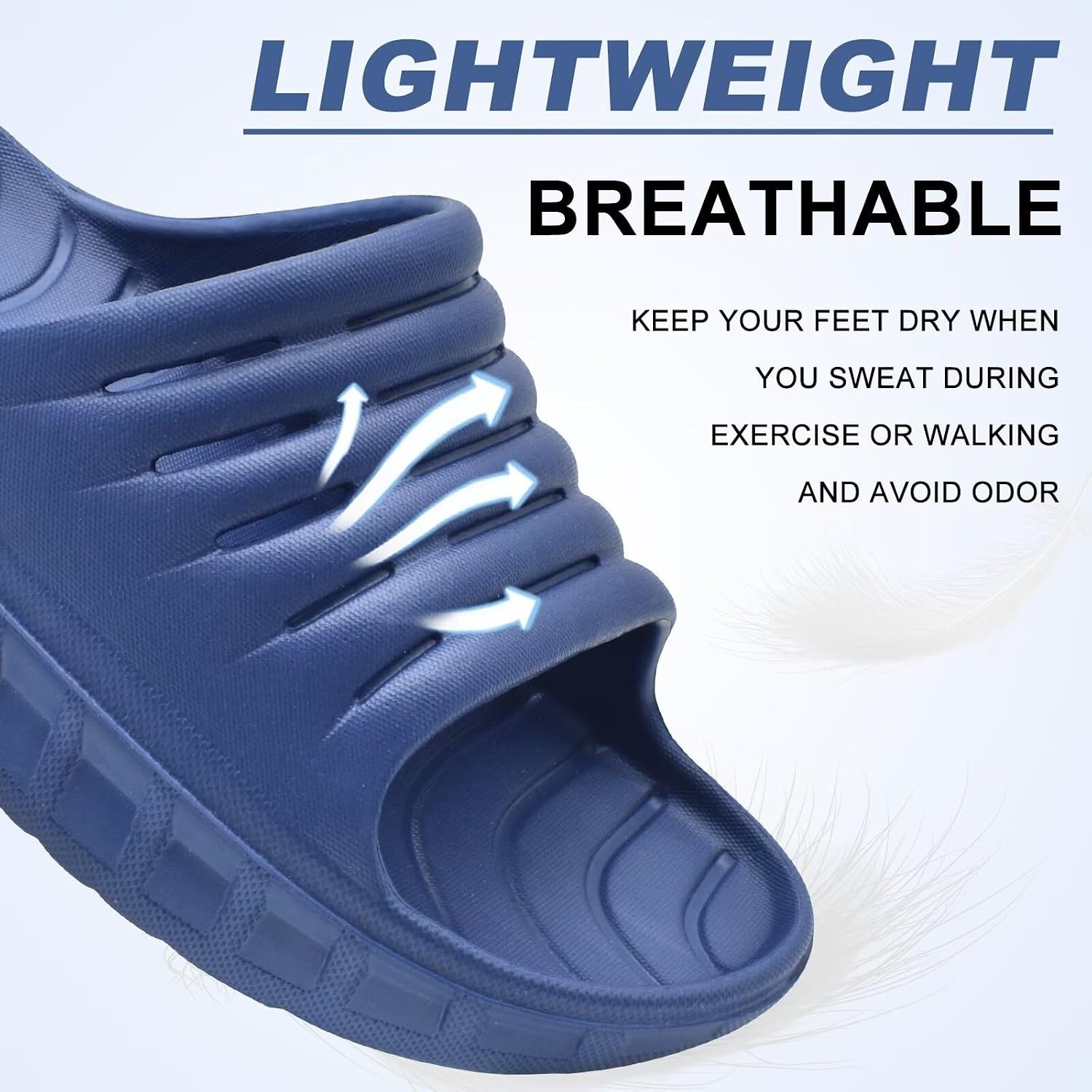 image:imageKuaiLu Mens Orthotic Recovery Sandals Arch Support Slides Plantar FasciitisBlue
