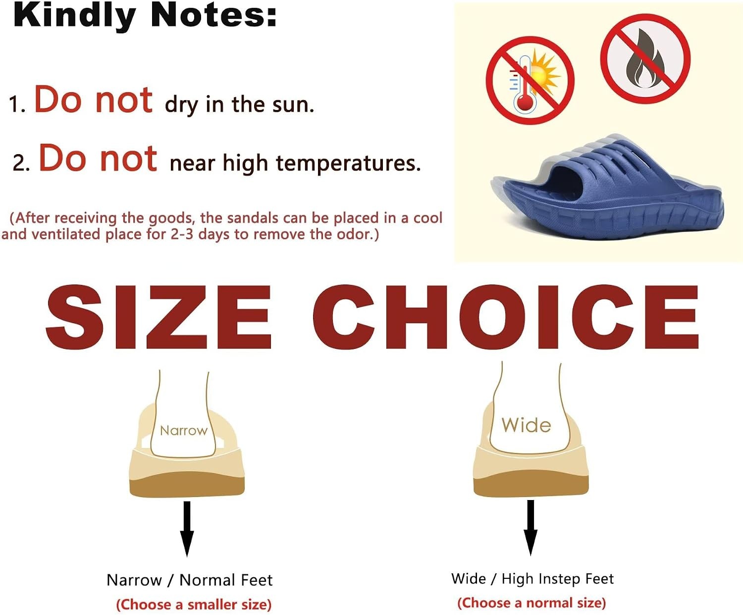 image:imageKuaiLu Mens Orthotic Recovery Sandals Arch Support Slides Plantar FasciitisBlue