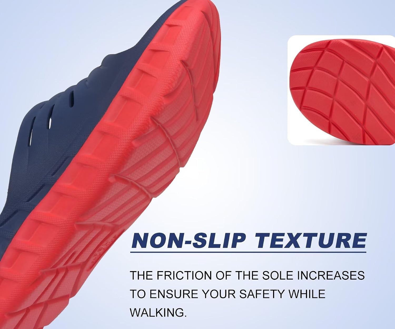 image:imageKuaiLu Mens Orthotic Recovery Sandals Arch Support Slides Plantar FasciitisBlue Red