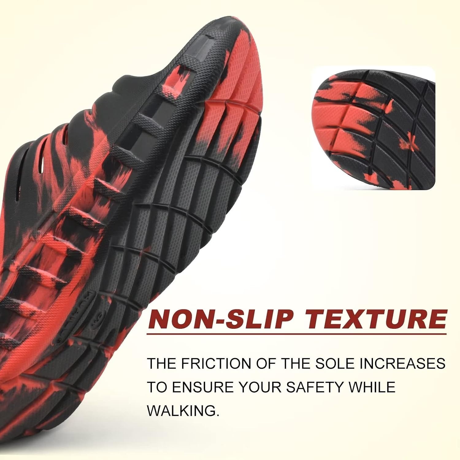 image:imageKuaiLu Mens Orthotic Recovery Sandals Arch Support Slides Plantar FasciitisCamored Black