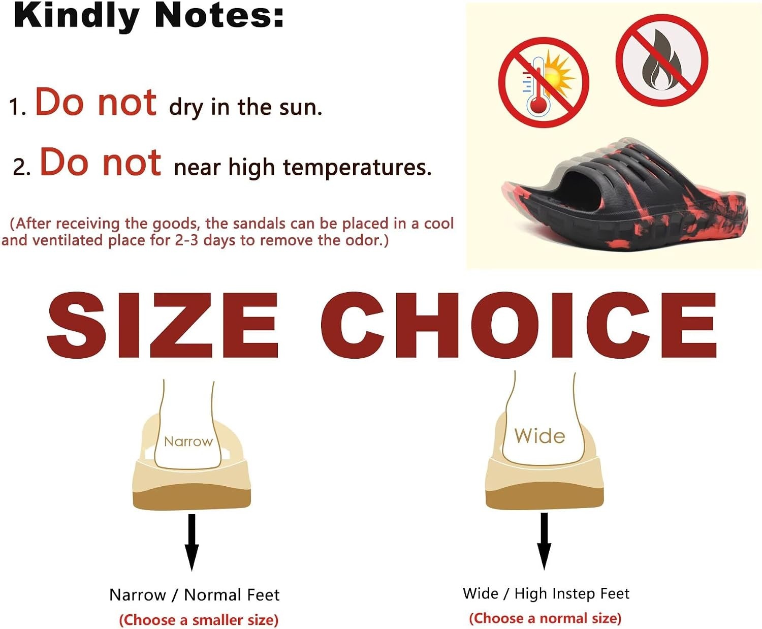 image:imageKuaiLu Mens Orthotic Recovery Sandals Arch Support Slides Plantar FasciitisCamored Black