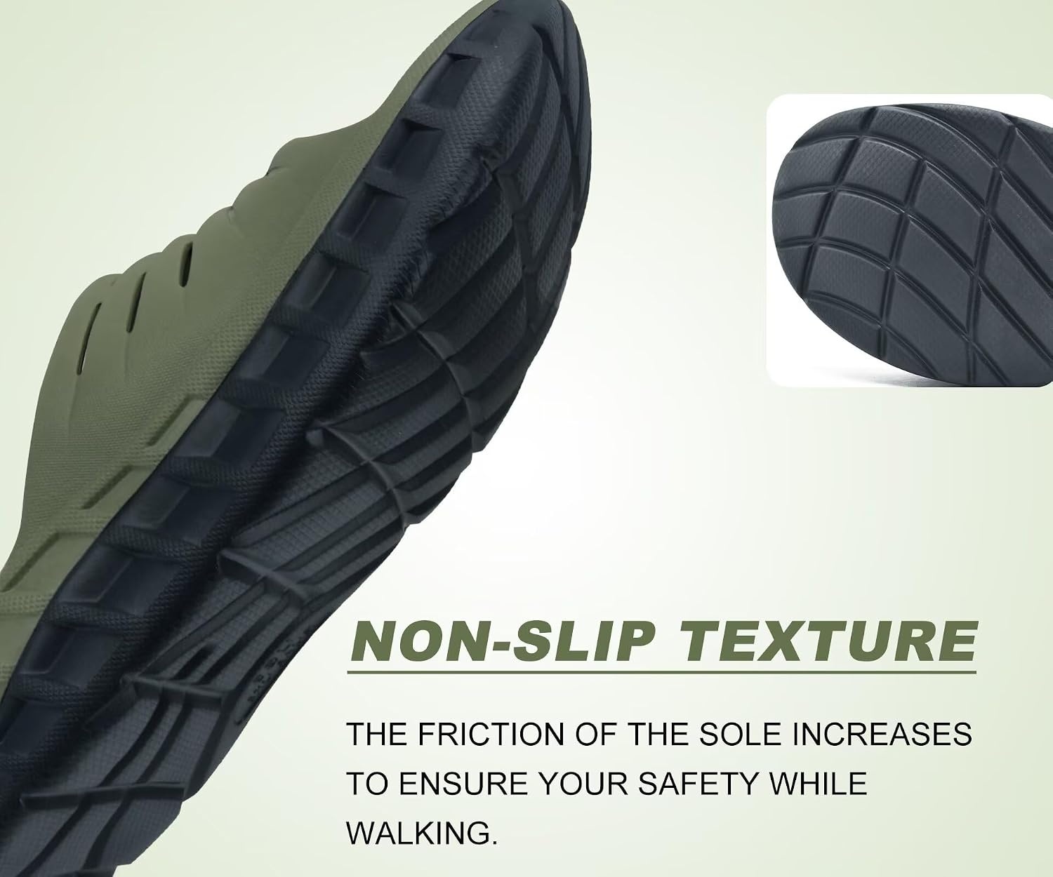 image:imageKuaiLu Mens Orthotic Recovery Sandals Arch Support Slides Plantar FasciitisGreen Black