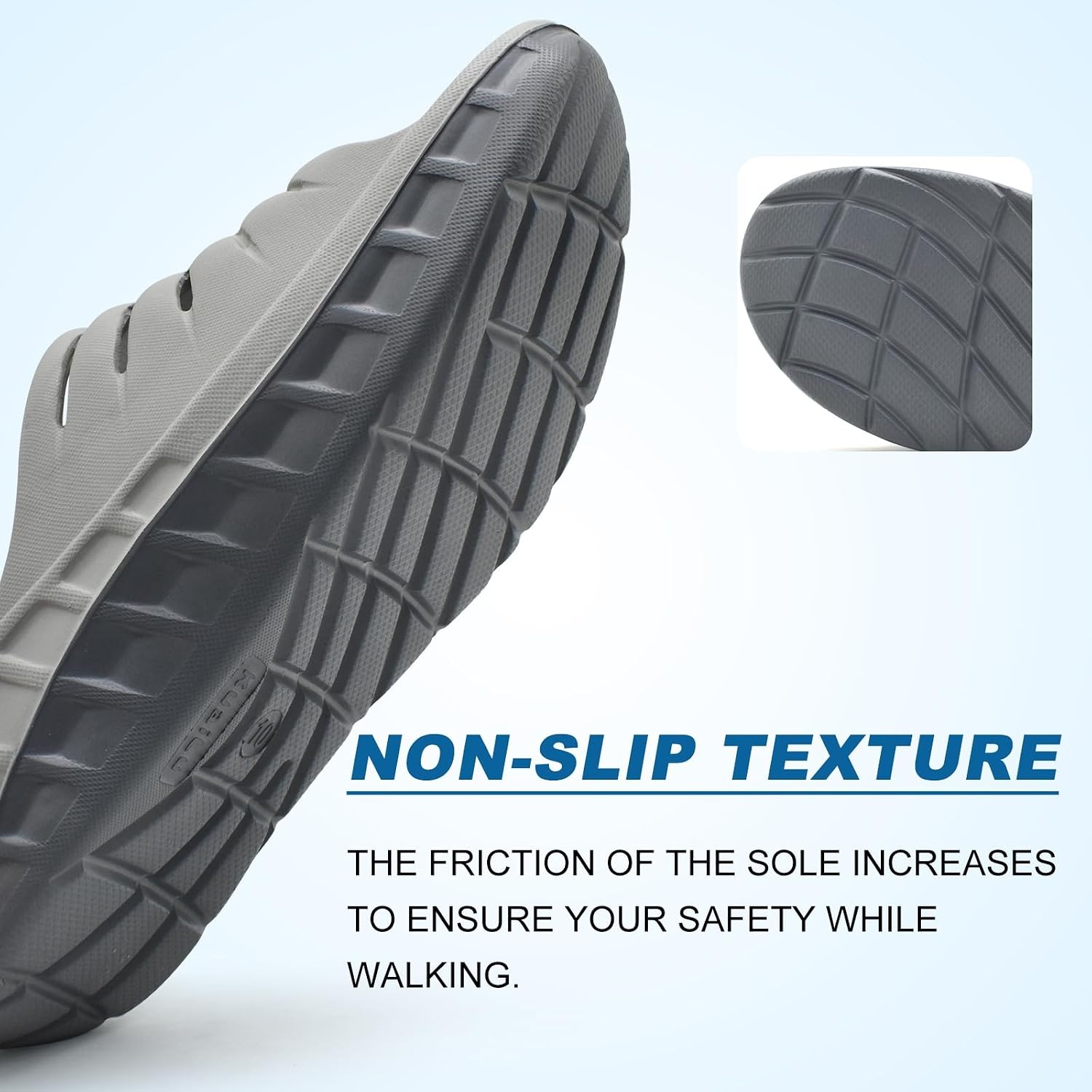 image:imageKuaiLu Mens Orthotic Recovery Sandals Arch Support Slides Plantar FasciitisGrey