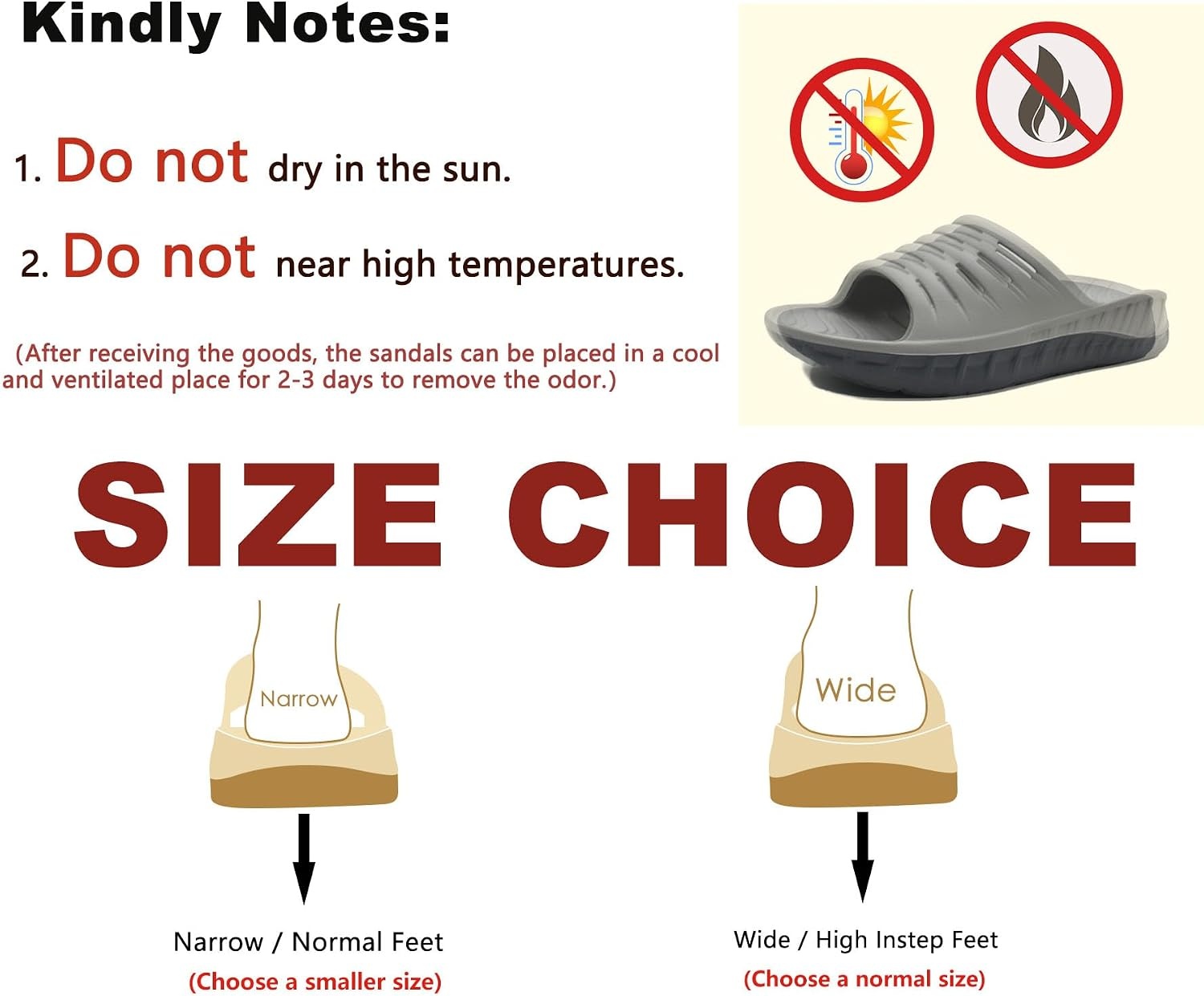 image:imageKuaiLu Mens Orthotic Recovery Sandals Arch Support Slides Plantar FasciitisGrey