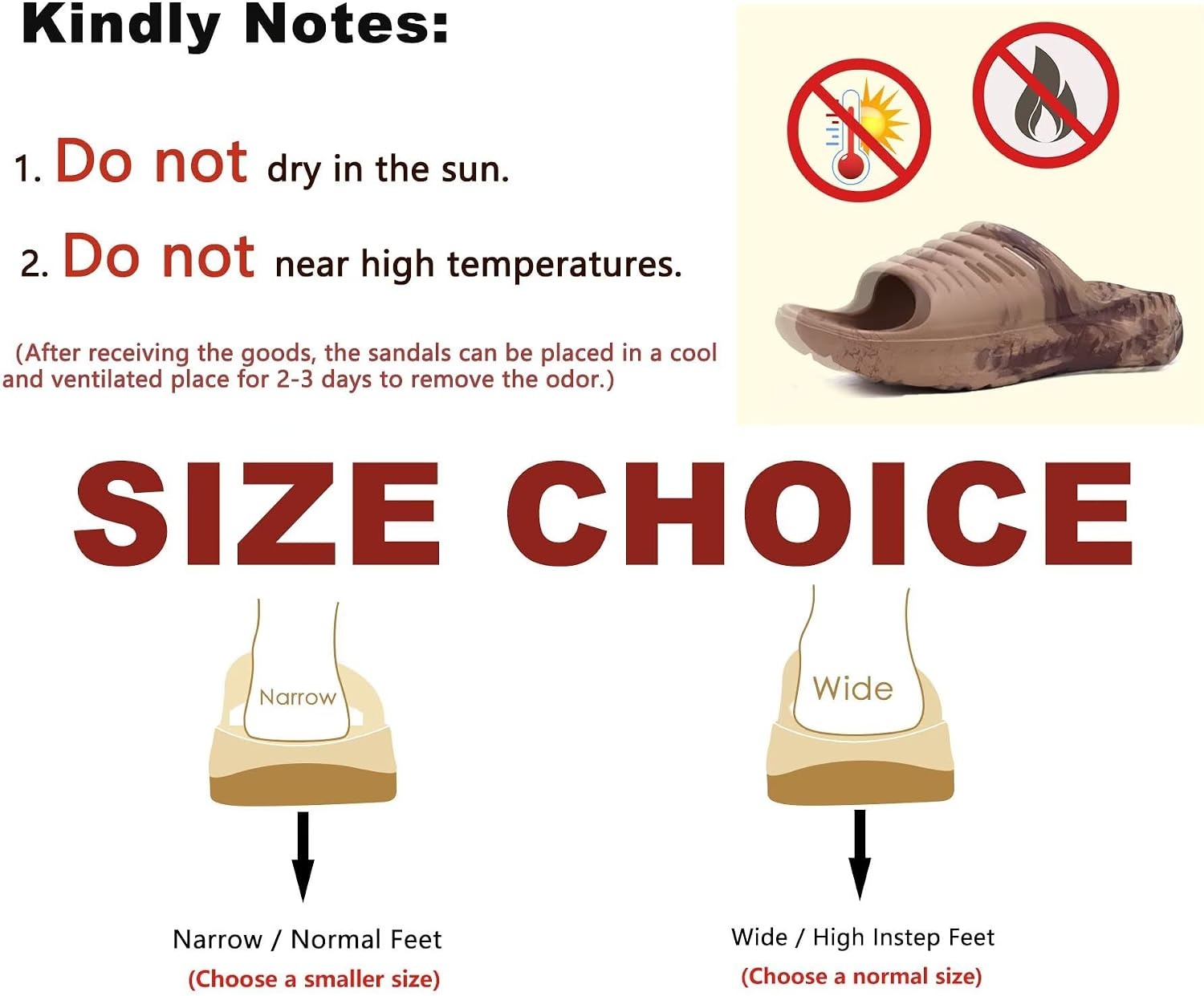 image:imageKuaiLu Mens Orthotic Recovery Sandals Arch Support Slides Plantar FasciitisTan