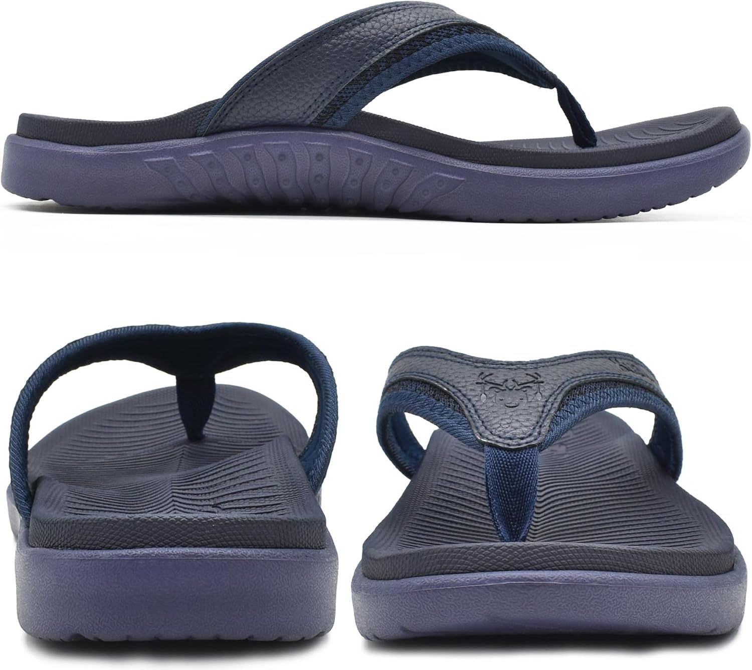image:imageKuaiLu Mens Sport Flip Flops Orthotic Thong Sandals With Arch SupportDark Blue