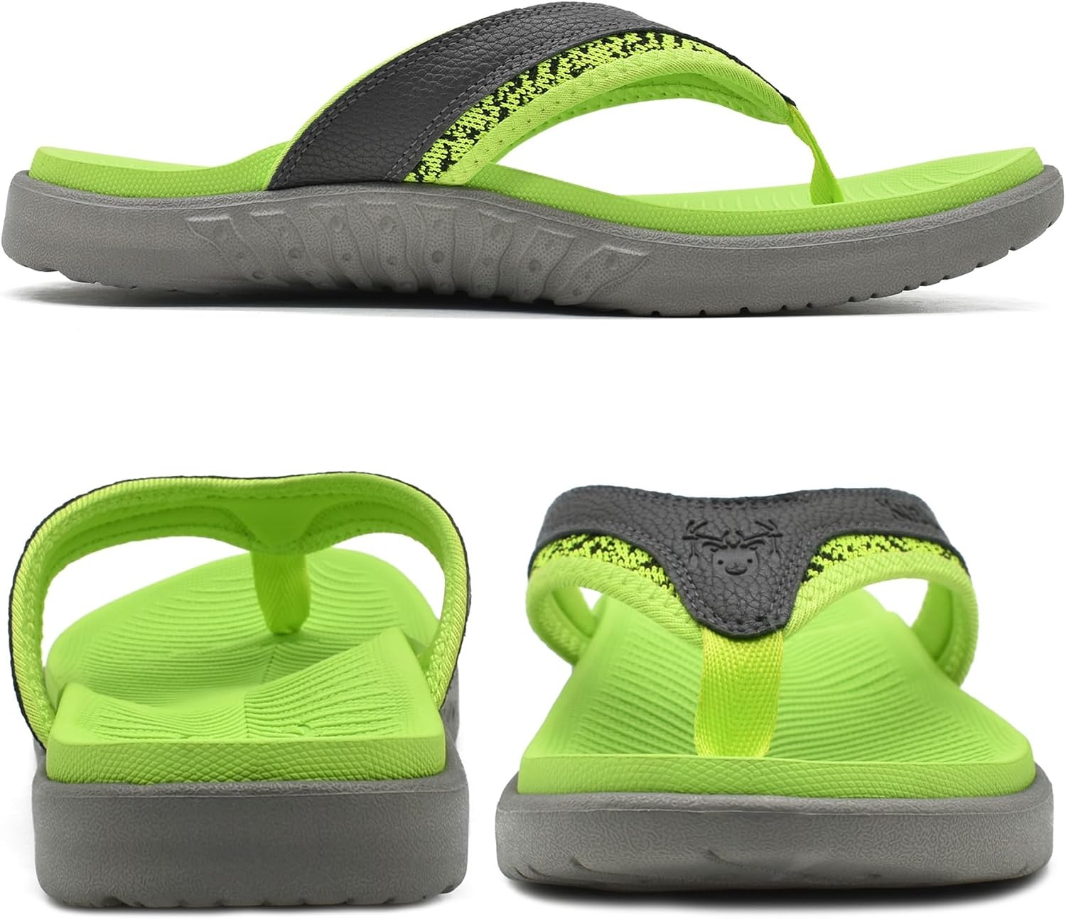image:imageKuaiLu Mens Sport Flip Flops Orthotic Thong Sandals With Arch SupportTurquoise