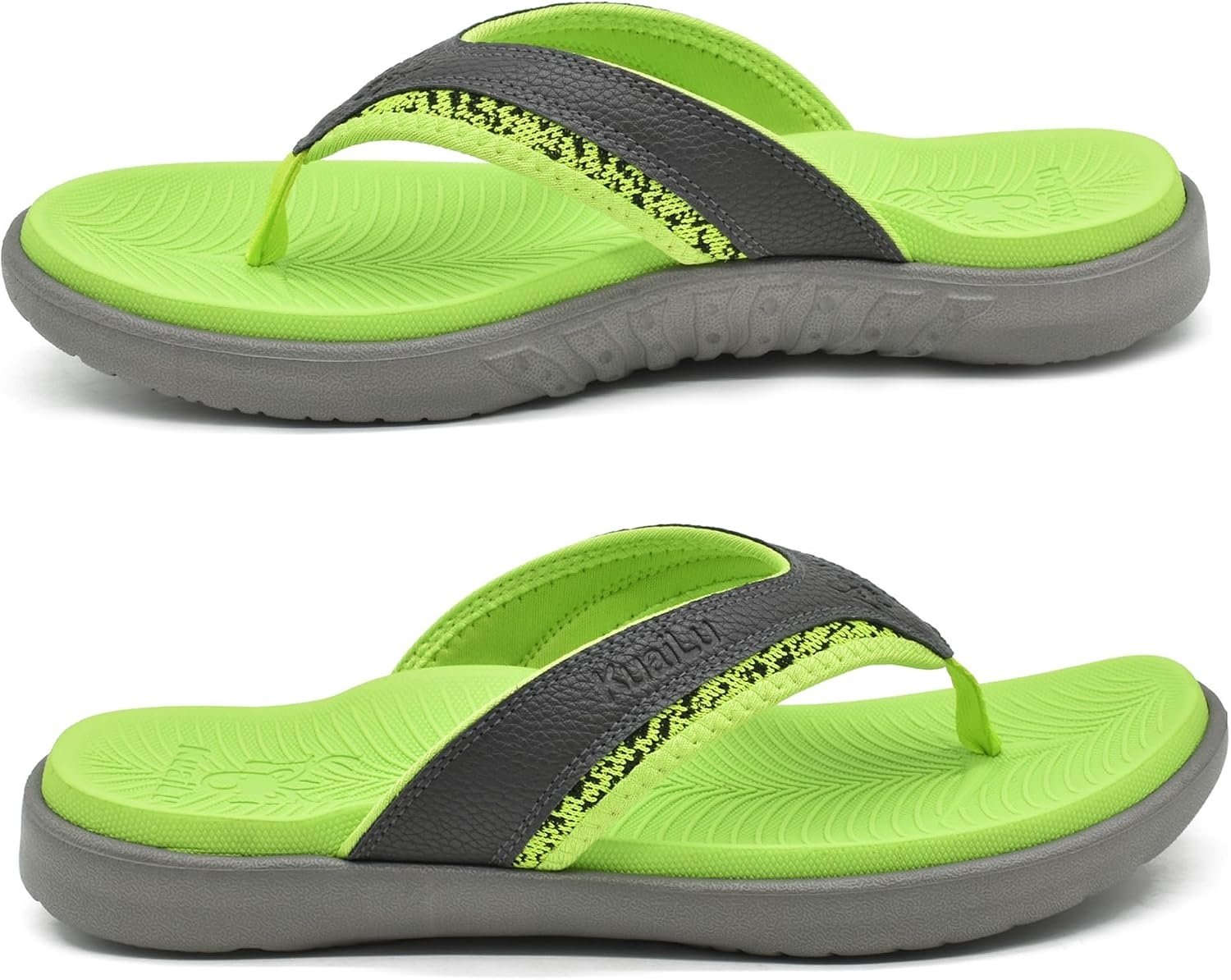 image:imageKuaiLu Mens Sport Flip Flops Orthotic Thong Sandals With Arch SupportTurquoise