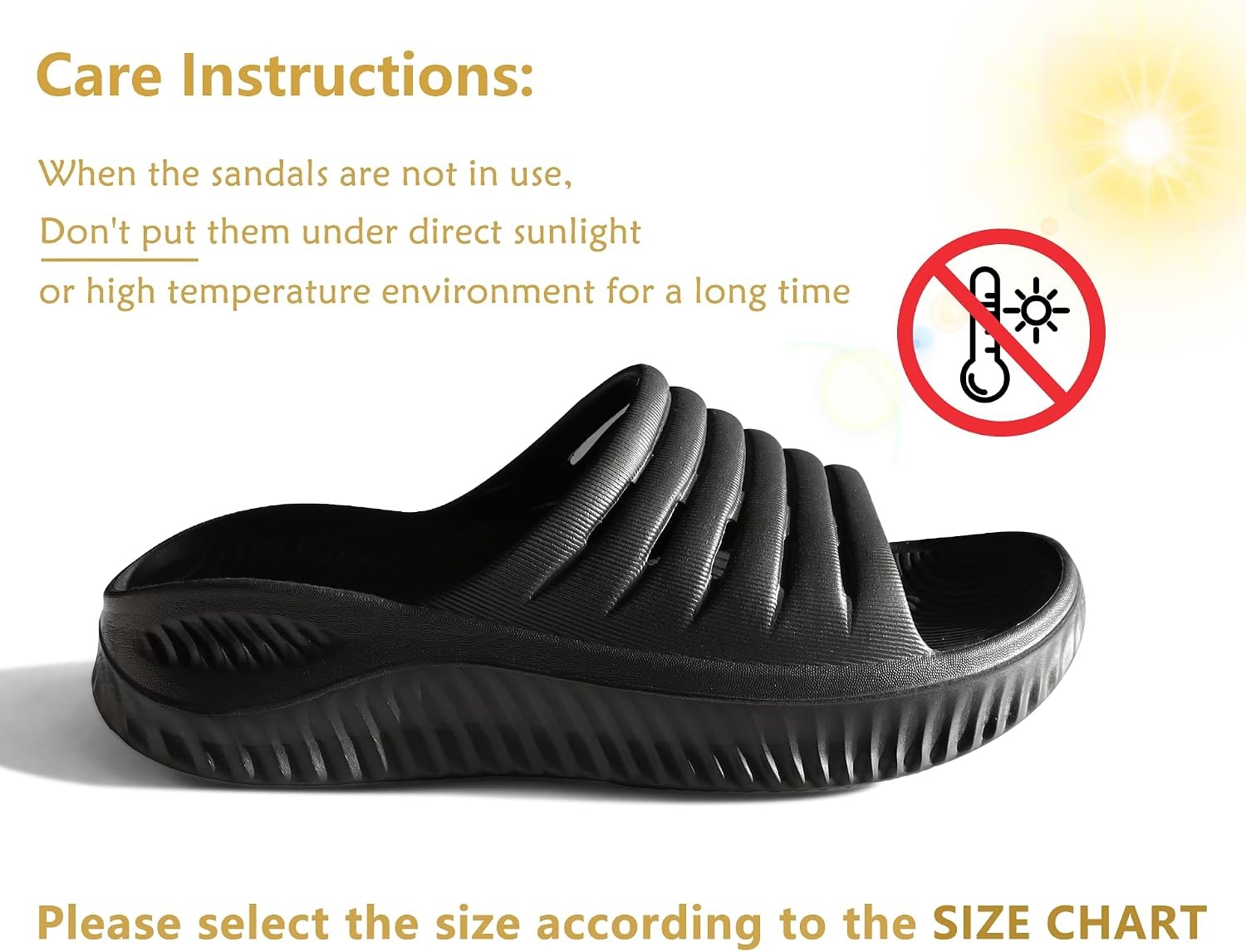 image:imageKuaiLu Recovery Sandals Women With Comfortable Arch Support Sport SlidesAll Black