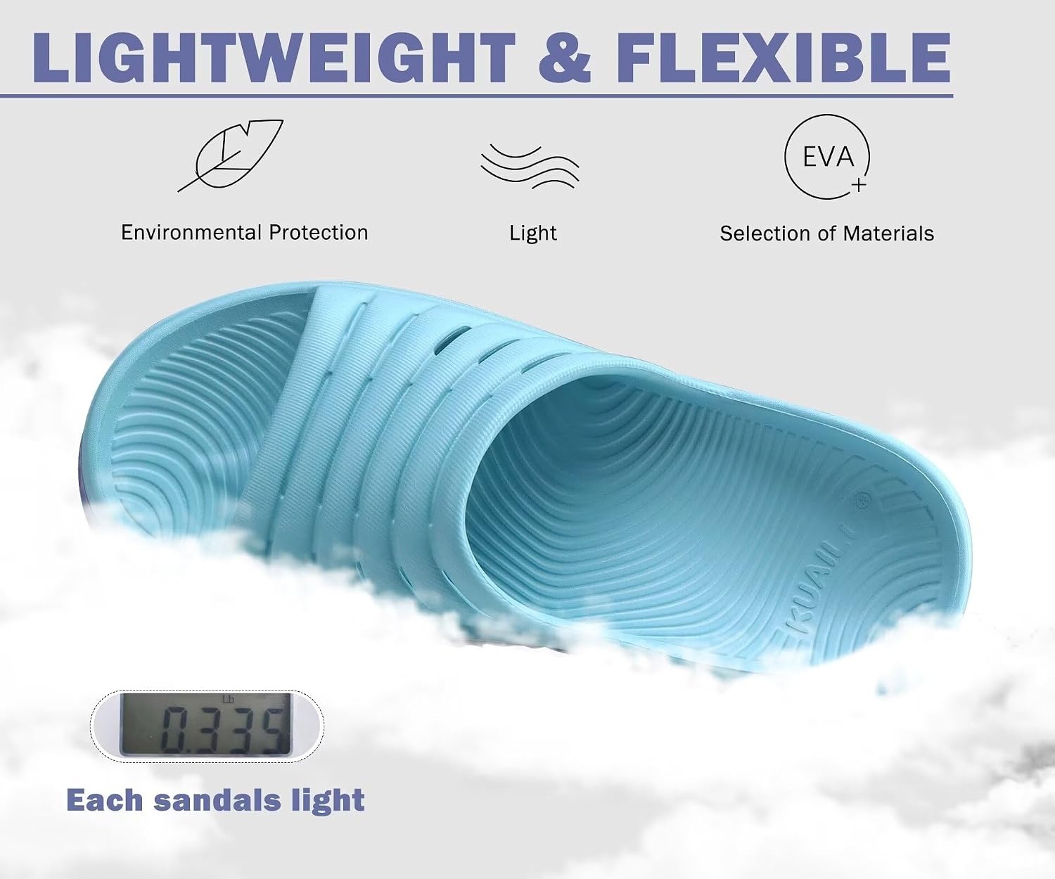 image:imageKuaiLu Recovery Sandals Women With Comfortable Arch Support Sport SlidesBlue Purple