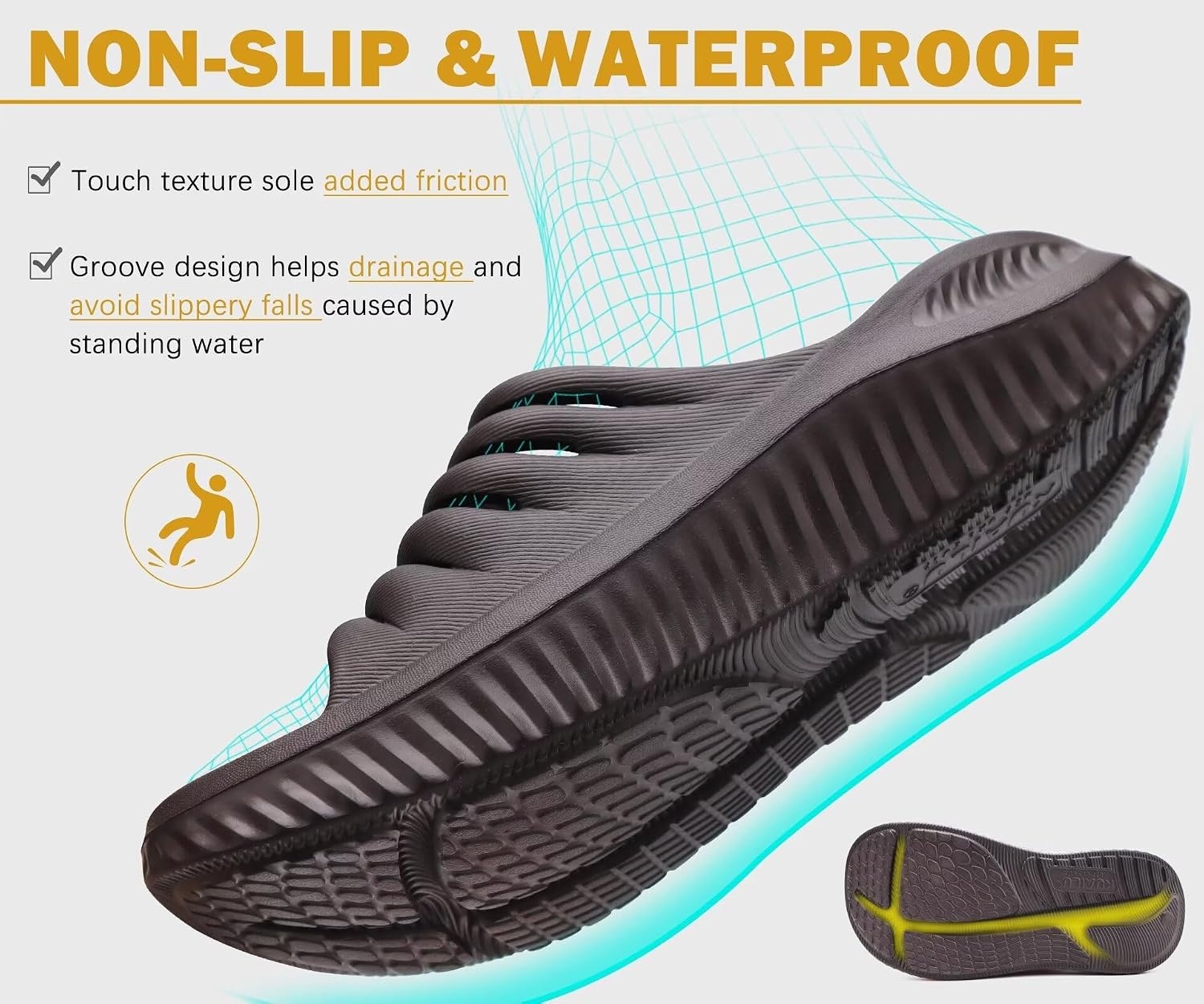image:imageKuaiLu Recovery Sandals Women With Comfortable Arch Support Sport SlidesBrown