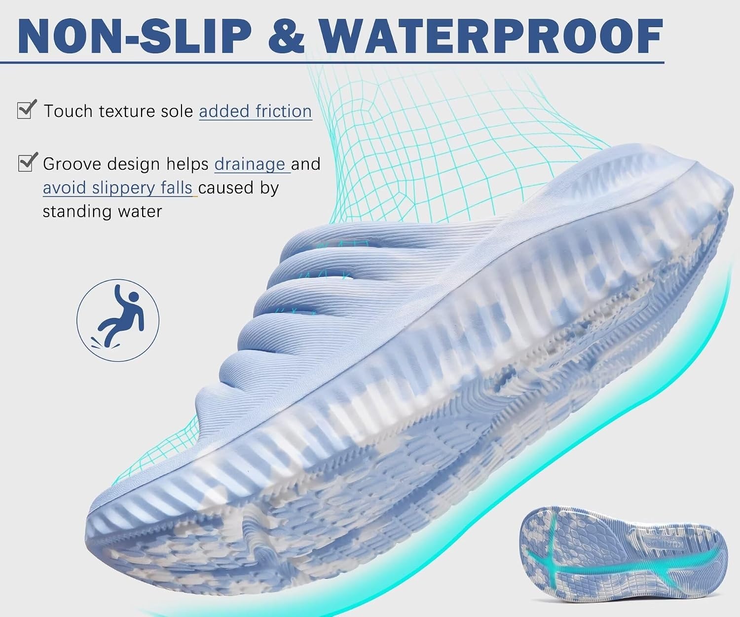 image:imageKuaiLu Recovery Sandals Women With Comfortable Arch Support Sport SlidesCamo Blue