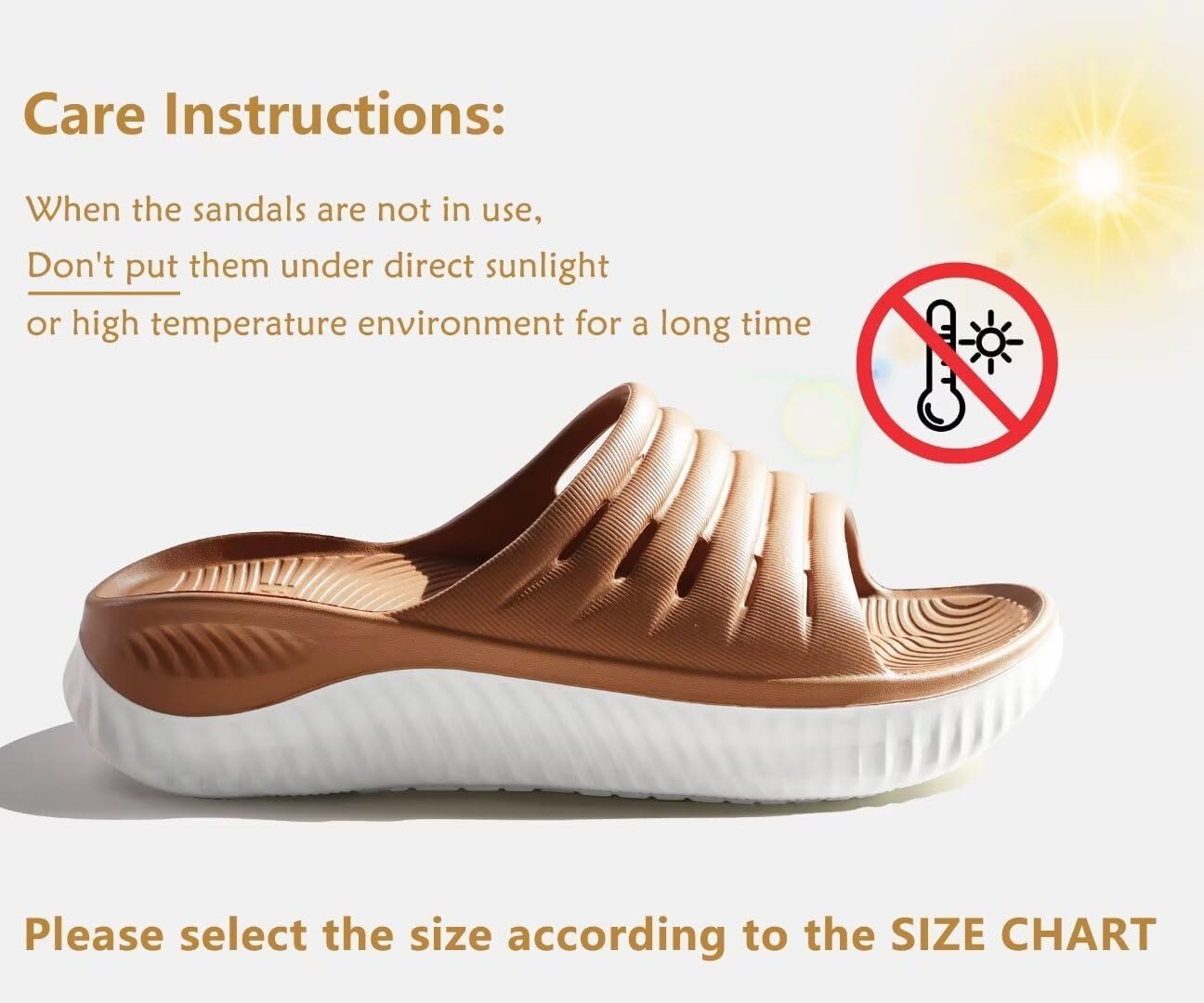 image:imageKuaiLu Recovery Sandals Women With Comfortable Arch Support Sport SlidesKhaki White
