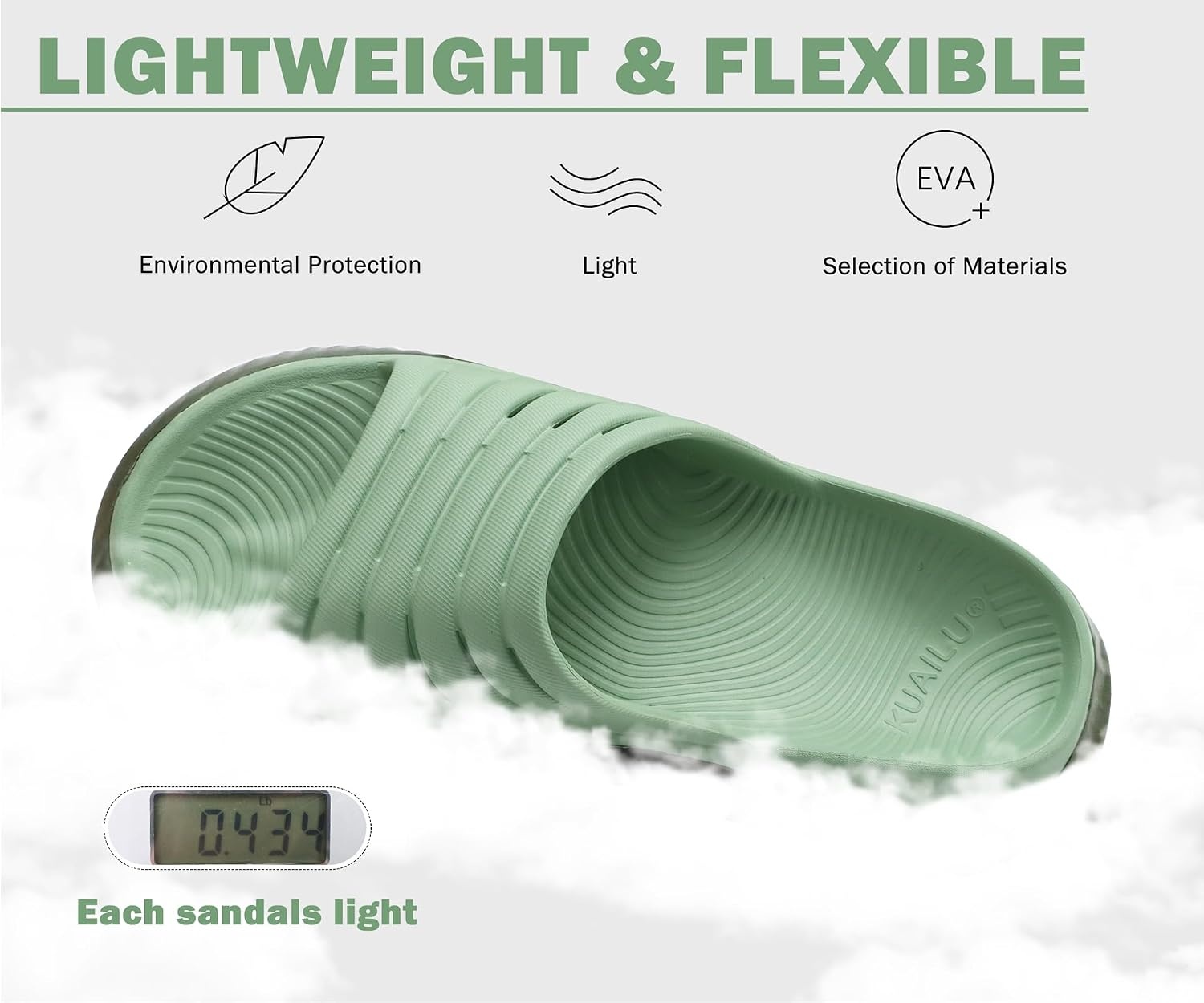 image:imageKuaiLu Recovery Sandals Women With Comfortable Arch Support Sport SlidesOlive Green