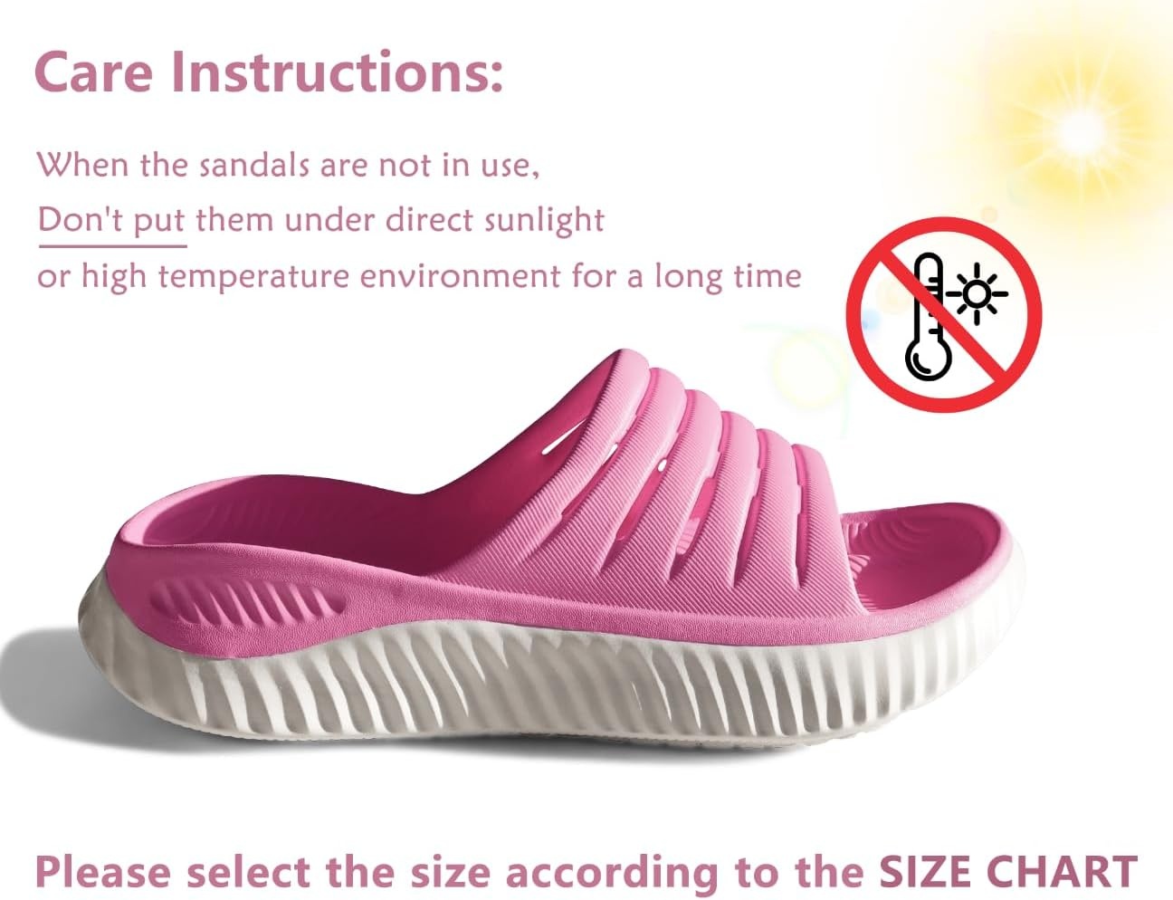 image:imageKuaiLu Recovery Sandals Women With Comfortable Arch Support Sport SlidesPink White