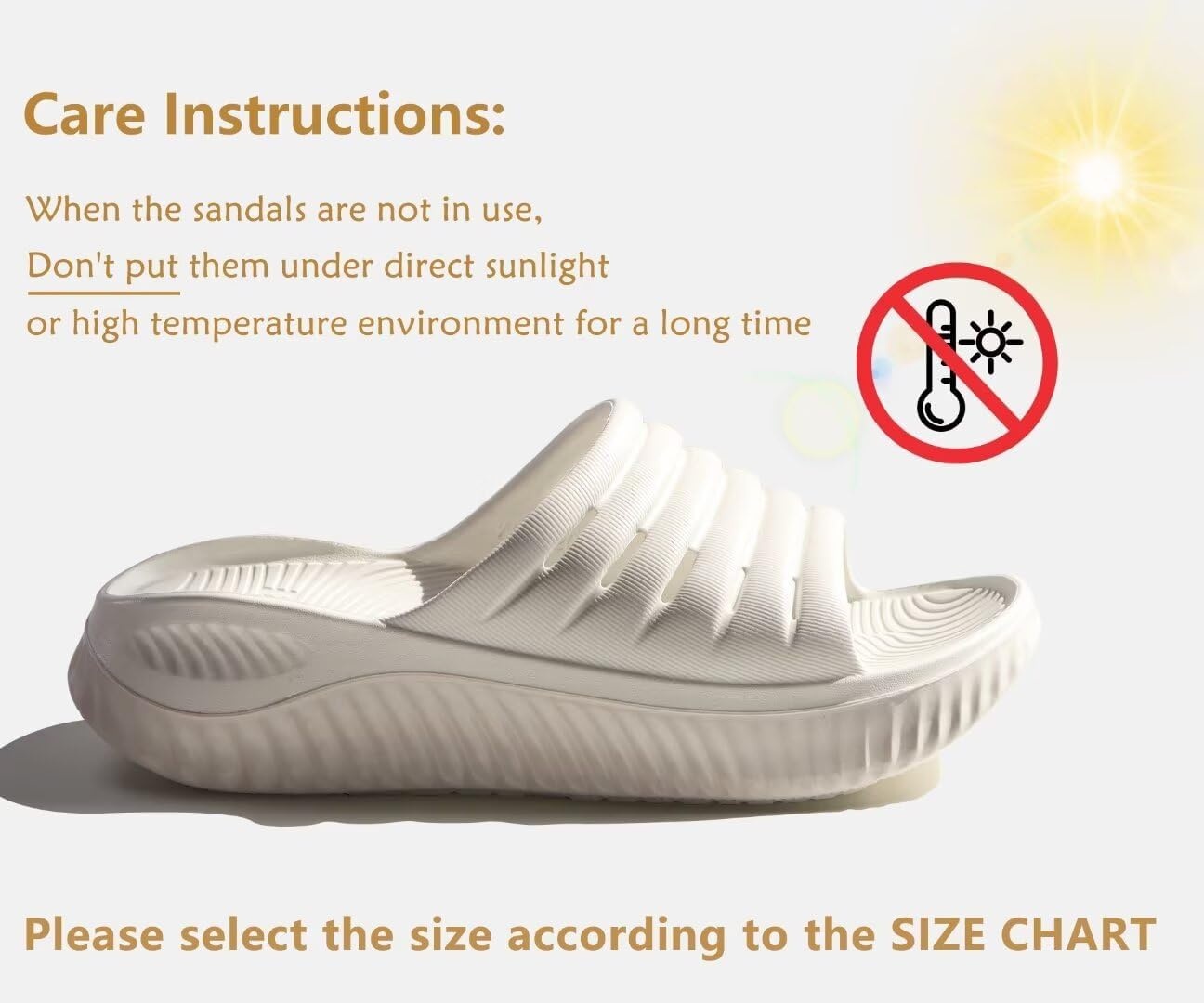 image:imageKuaiLu Recovery Sandals Women With Comfortable Arch Support Sport SlidesWhite Beige