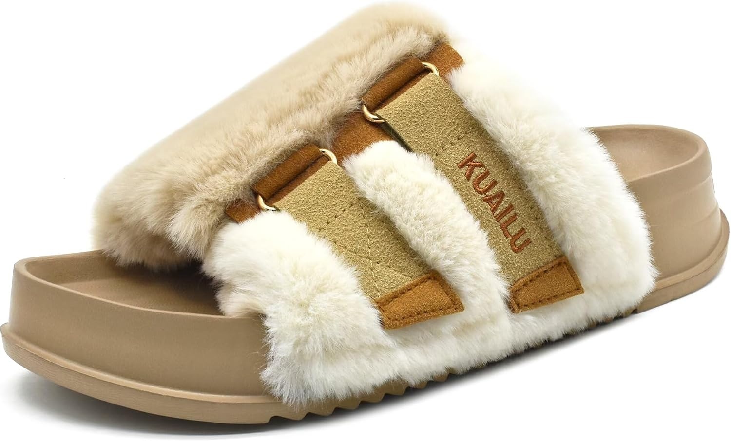 image:imageKuaiLu Womens Orthotic Arch Support SlippersBeige White