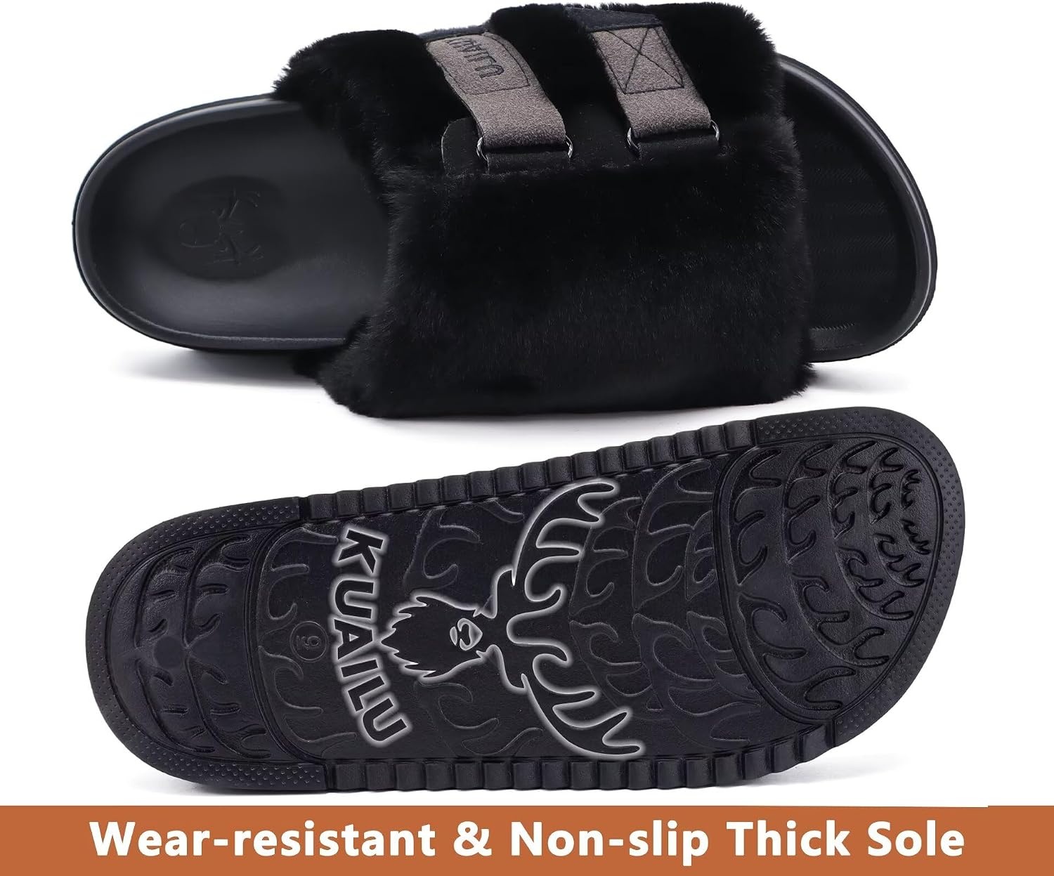 image:imageKuaiLu Womens Orthotic Arch Support SlippersBlack