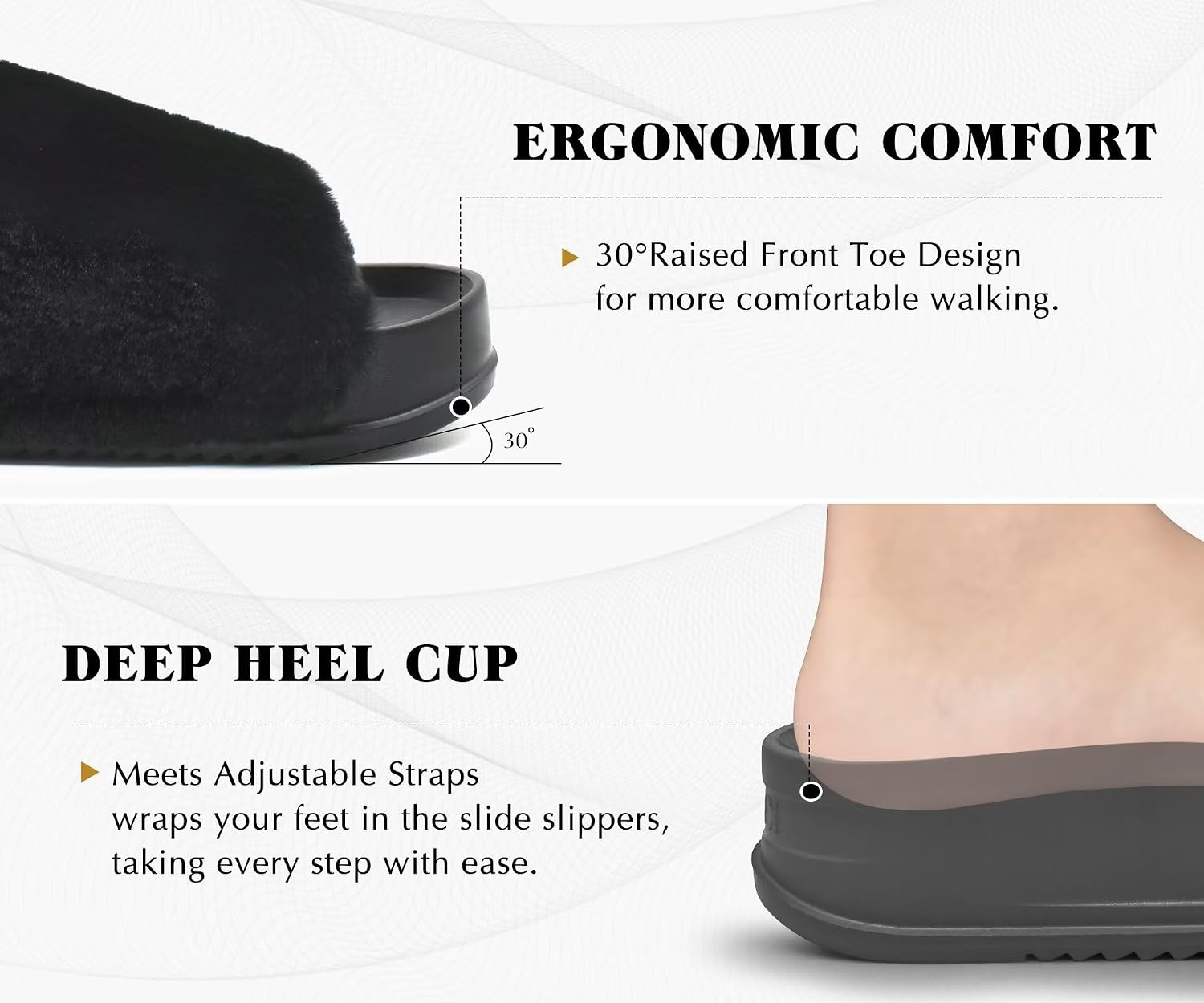 image:imageKuaiLu Womens Orthotic Arch Support SlippersBlack