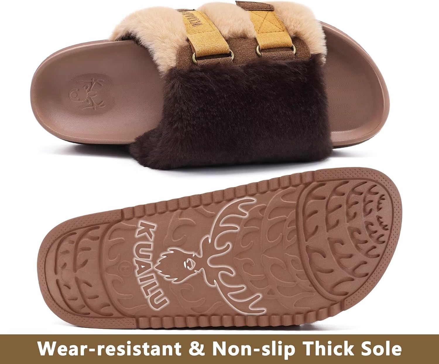 image:imageKuaiLu Womens Orthotic Arch Support SlippersBrown