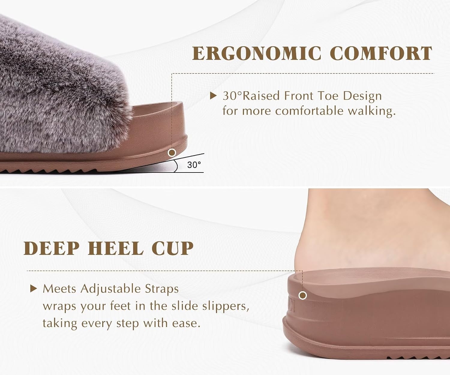 image:imageKuaiLu Womens Orthotic Arch Support SlippersBrown