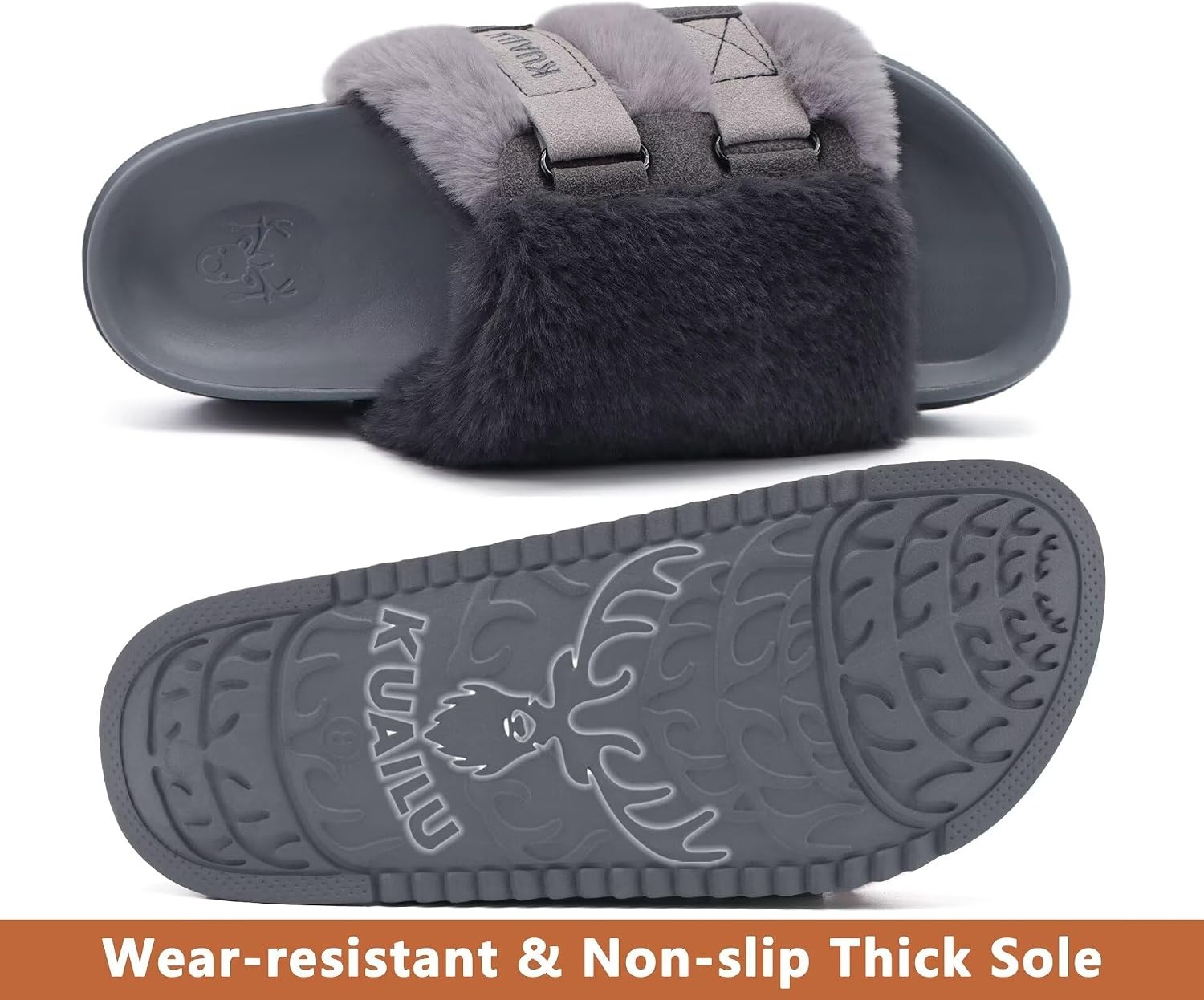 image:imageKuaiLu Womens Orthotic Arch Support SlippersGrey
