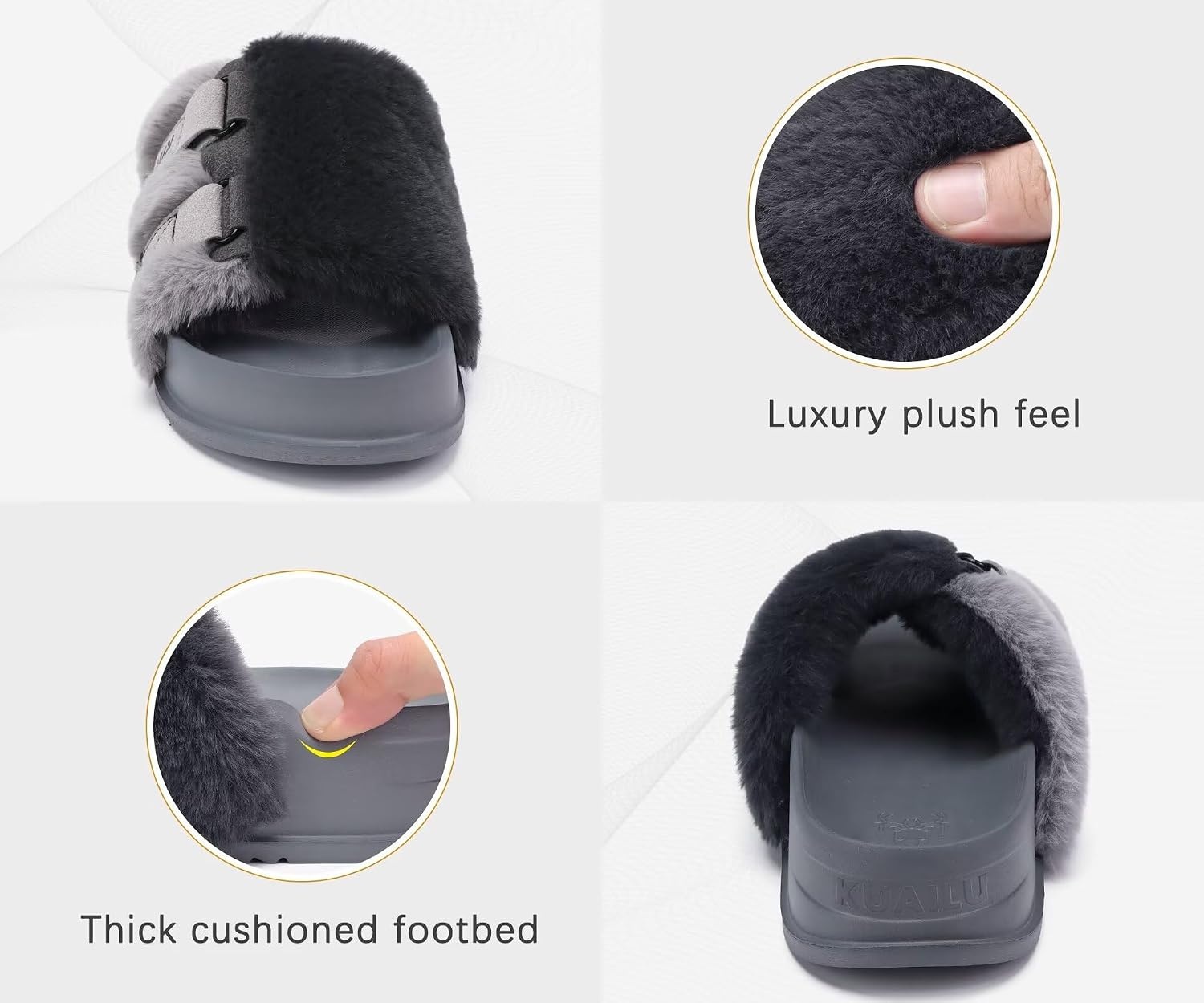 image:imageKuaiLu Womens Orthotic Arch Support SlippersGrey