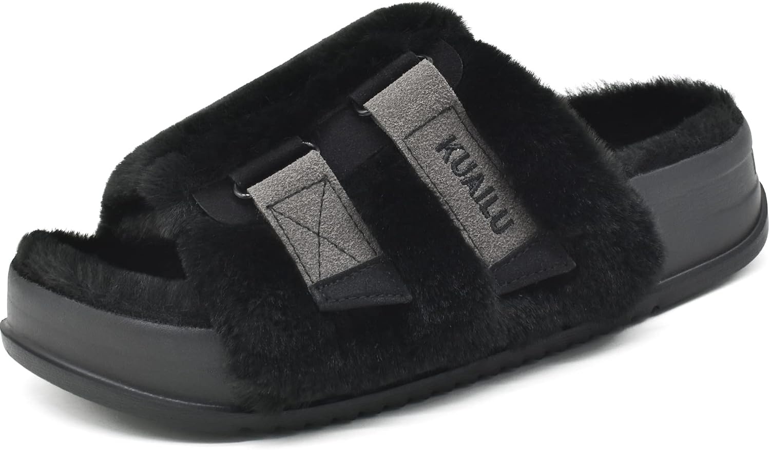 image:imageKuaiLu Womens Orthotic Arch Support SlippersPlush Black