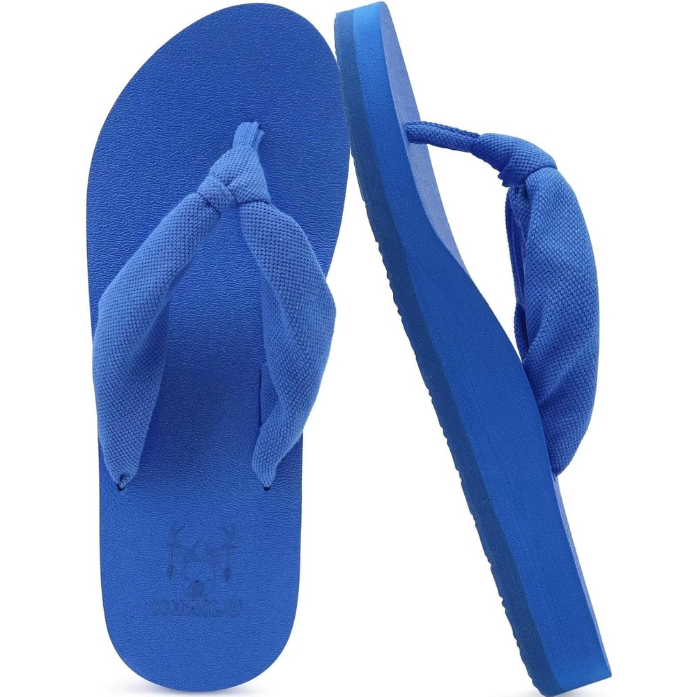 image:imageKuaiLu Flip Flops for Women with Arch Support Summer Beach Thong SandalsRoyal Blue