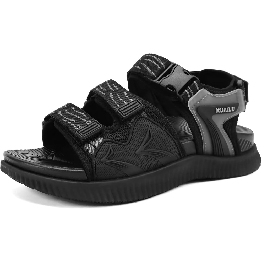 image:imageKuaiLu Mens Arch Support Hiking Sandals Orthopedic Athletic Walking SandlesBlack
