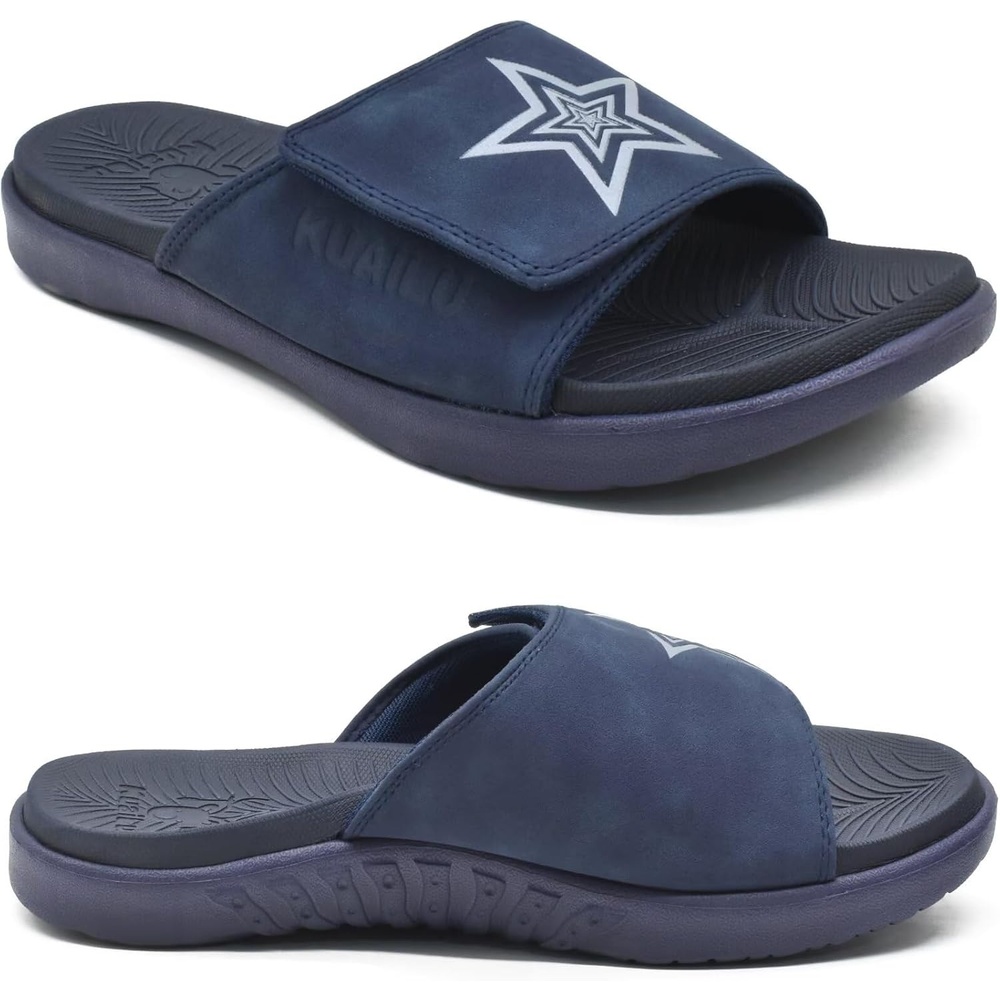 image:imageKuaiLu Mens Athletic Slides Wide Adjustable Arch Support Sport SandalsDark Blue