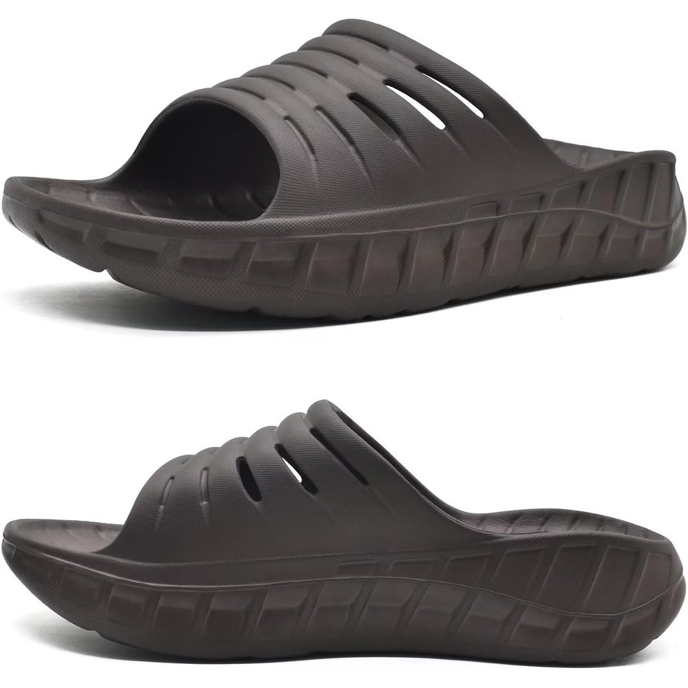 image:imageKuaiLu Mens Orthotic Recovery Sandals Arch Support Slides Plantar FasciitisMocha