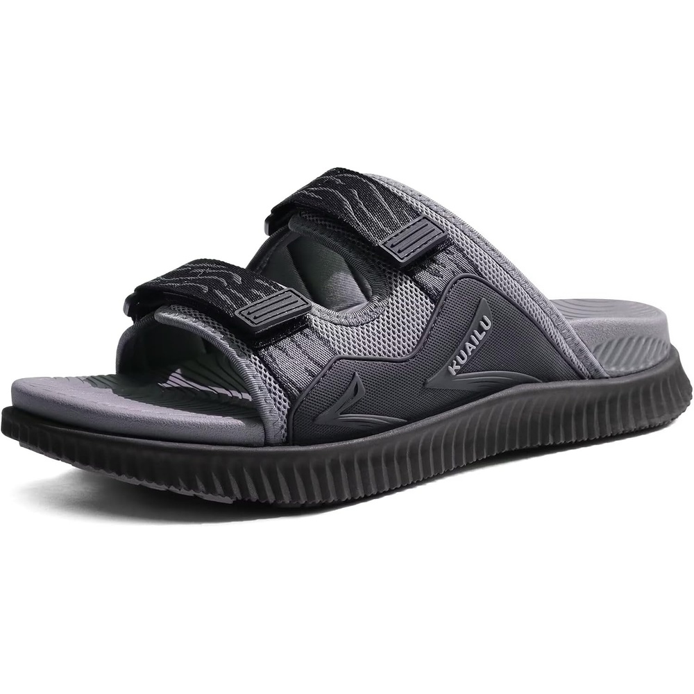 image:imageKuaiLu Mens Orthotic Sandals Arch Support Cushion Recovery Walking SlidesGrey
