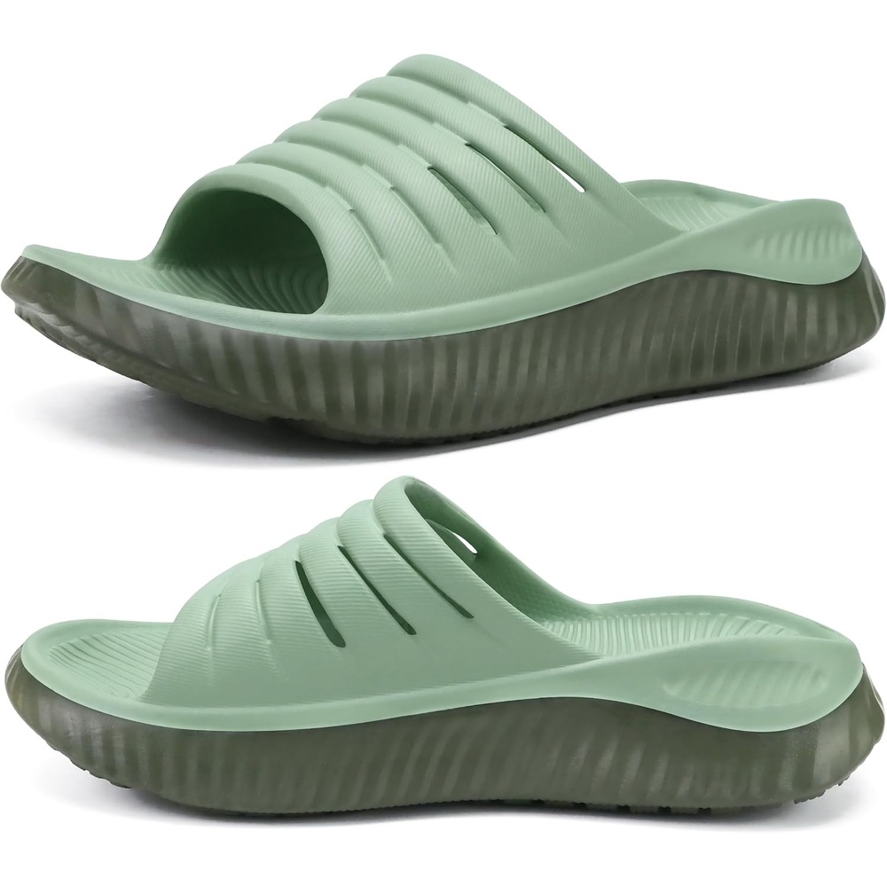 image:imageKuaiLu Recovery Sandals Women With Comfortable Arch Support Sport SlidesOlive Green
