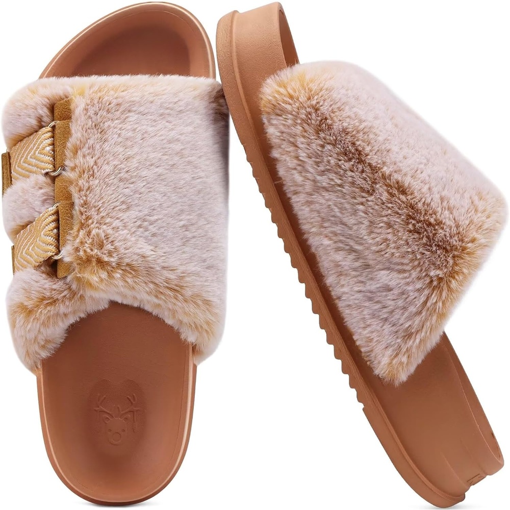 image:imageKuaiLu Womens Orthotic Arch Support SlippersKhaki Adjustable