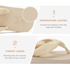 KuaiLu Flip Flops for Women with Arch Support Summer Beach Thong Sandals(Beige)