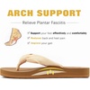 KuaiLu Flip Flops for Women with Arch Support Summer Beach Thong Sandals(Beige Khaki)