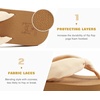 KuaiLu Flip Flops for Women with Arch Support Summer Beach Thong Sandals(Beige Khaki)