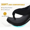 KuaiLu Flip Flops for Women with Arch Support Summer Beach Thong Sandals(Black)