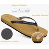 KuaiLu Flip Flops for Women with Arch Support Summer Beach Thong Sandals(Black Khaki)