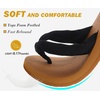 KuaiLu Flip Flops for Women with Arch Support Summer Beach Thong Sandals(Black Tan)