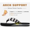 KuaiLu Flip Flops for Women with Arch Support Summer Beach Thong Sandals(Black White)