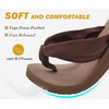 KuaiLu Flip Flops for Women with Arch Support Summer Beach Thong Sandals(Brown)