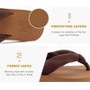 KuaiLu Flip Flops for Women with Arch Support Summer Beach Thong Sandals(Brown Khaki)